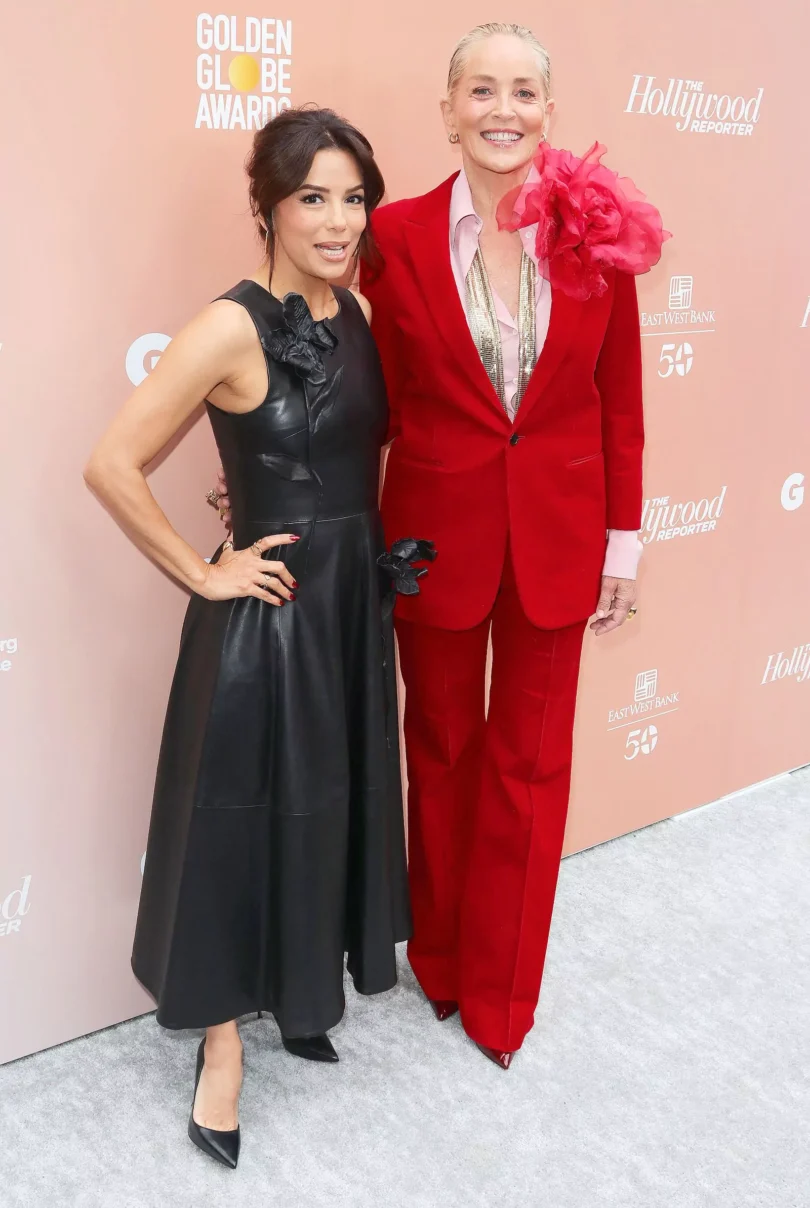 Eva Longoria and Sharon Stone at The Hollywood Reporter's Raising Our Voices event, May 31, 2023.