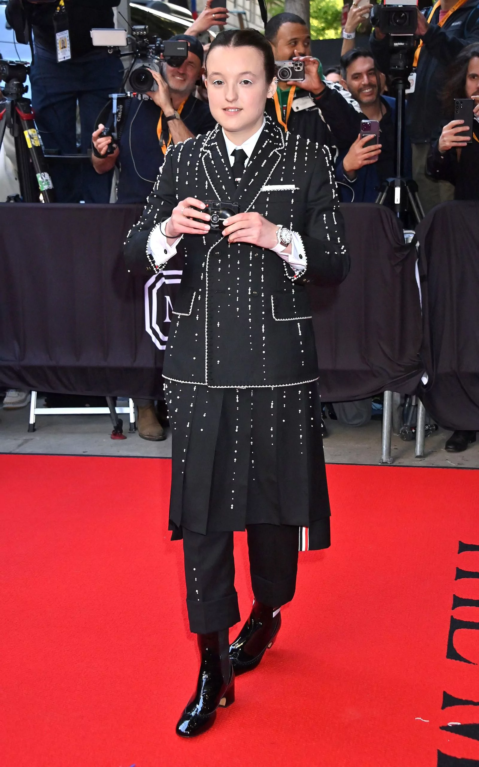 Bella Ramsay at the 2023 Met Gala, May 1, 2023 Bella Ramsay leaves The Mark Hotel before attending the Costume Institute Ball, May 1, 2023.
