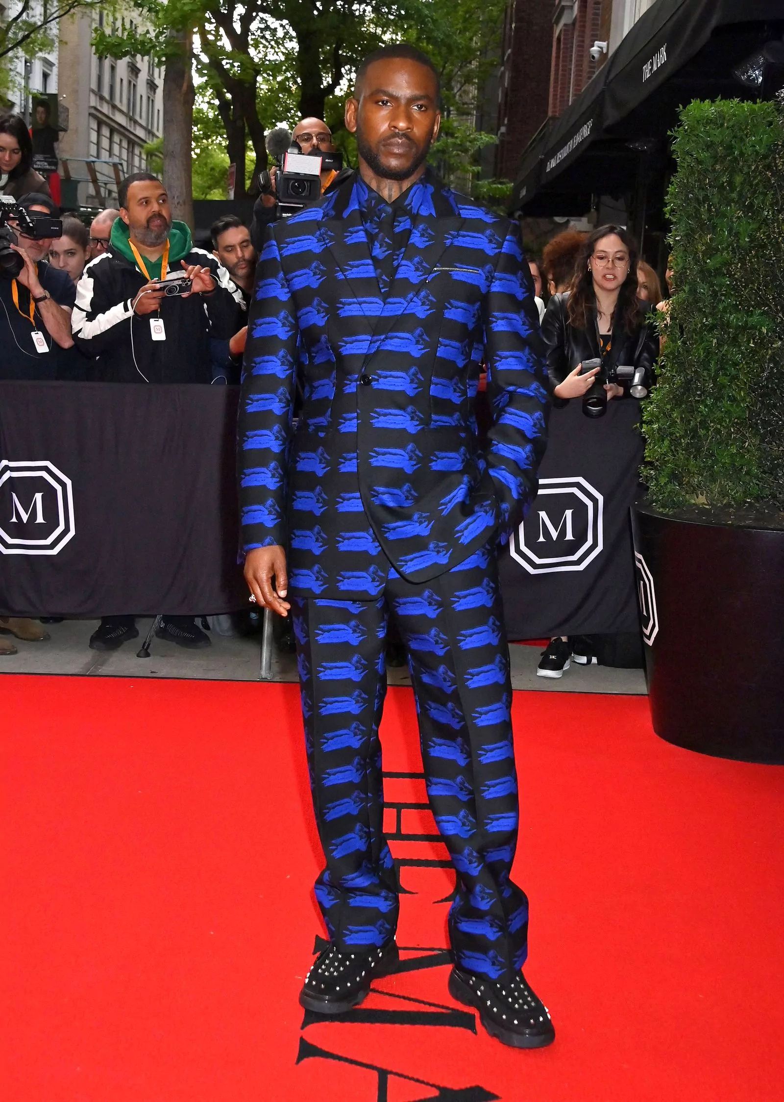 Burna Boy at the 2023 Met Gala, May 1, 2023 Burna Boy leaves The Mark Hotel before attending the Costume Institute Ball, May 1, 2023.