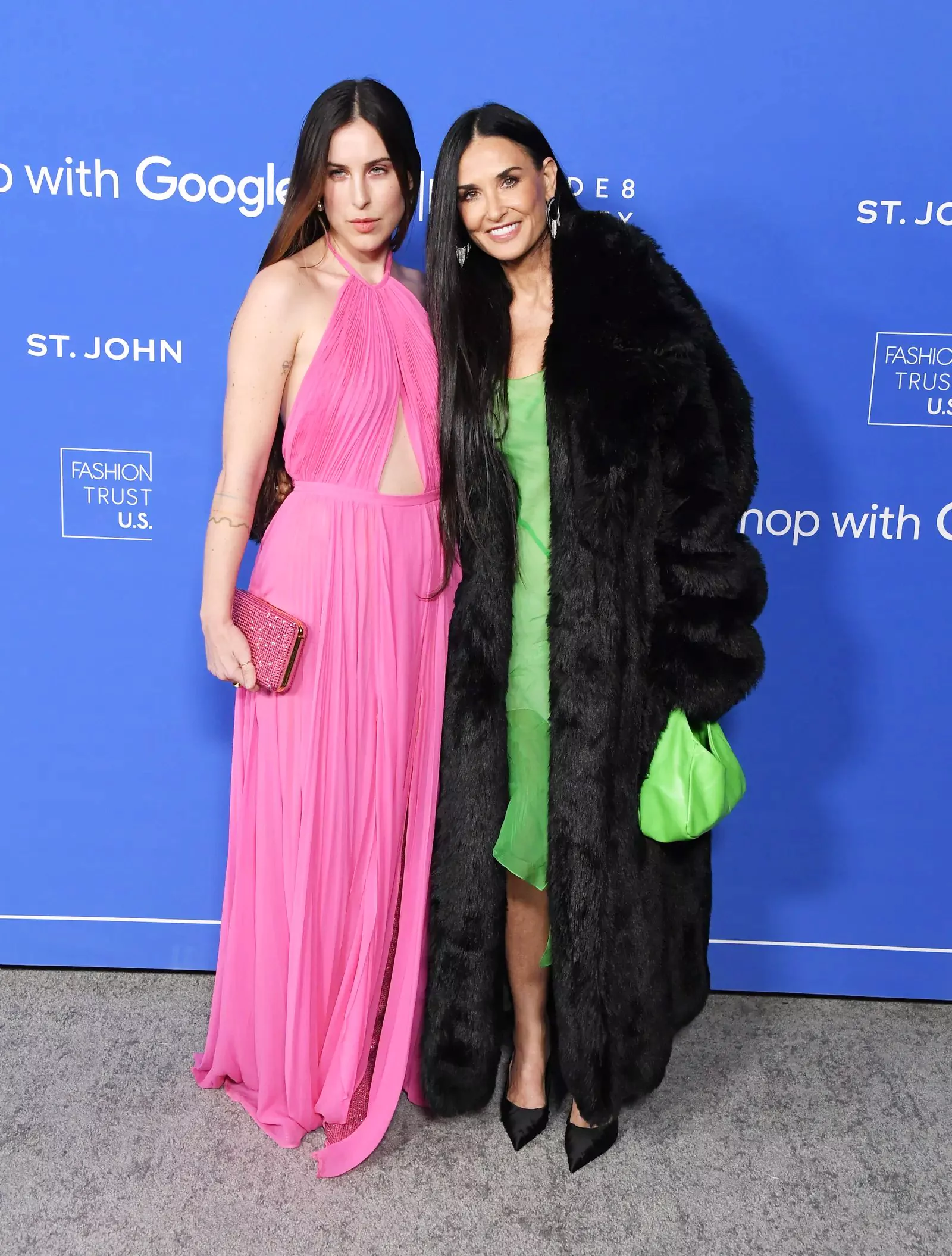 Demi Moore with daughter Scout LaRue Willis at the 2023 Fashion Trust US Awards in Hollywood on March 21, 2023.