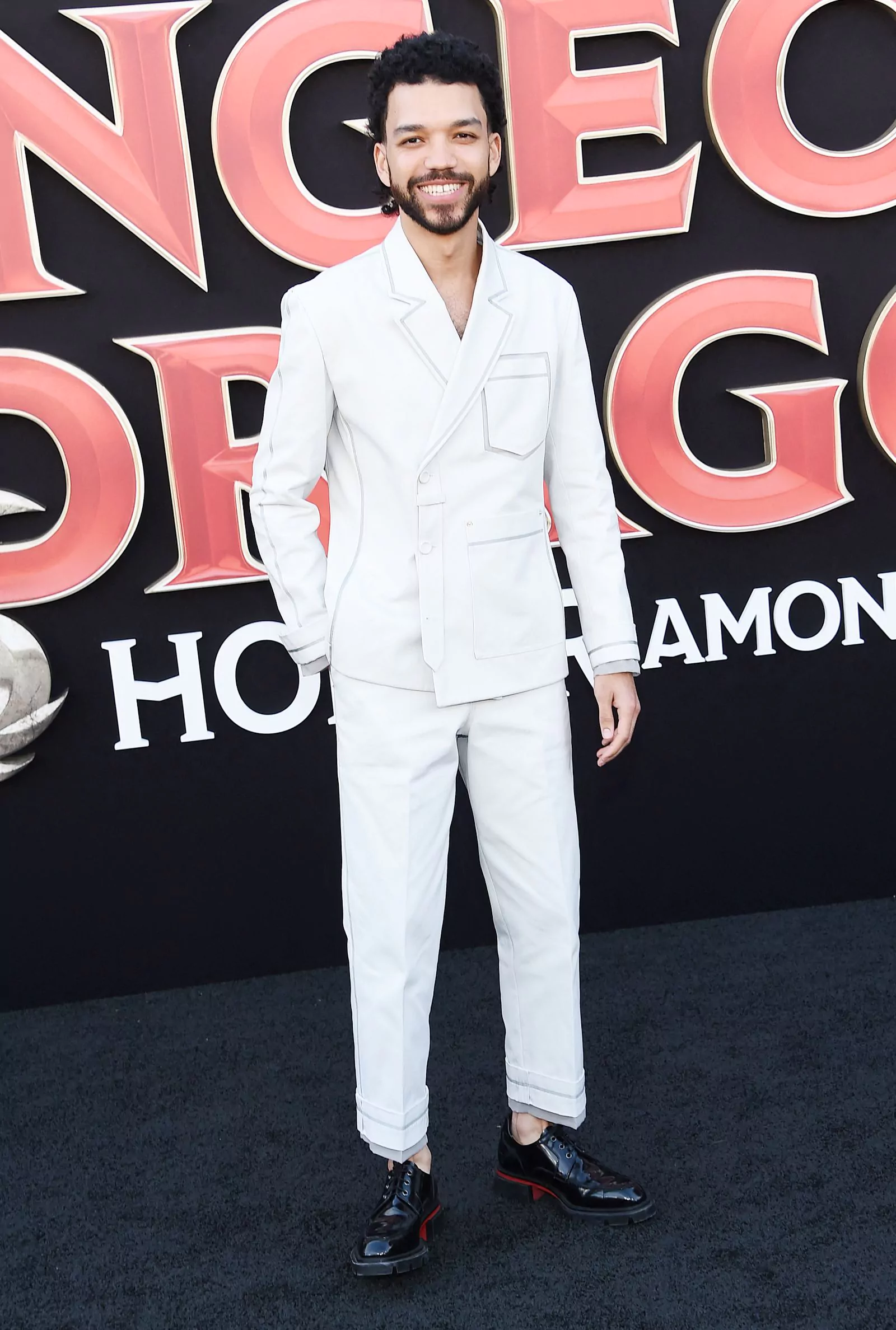 Justice Smith at the premiere of 