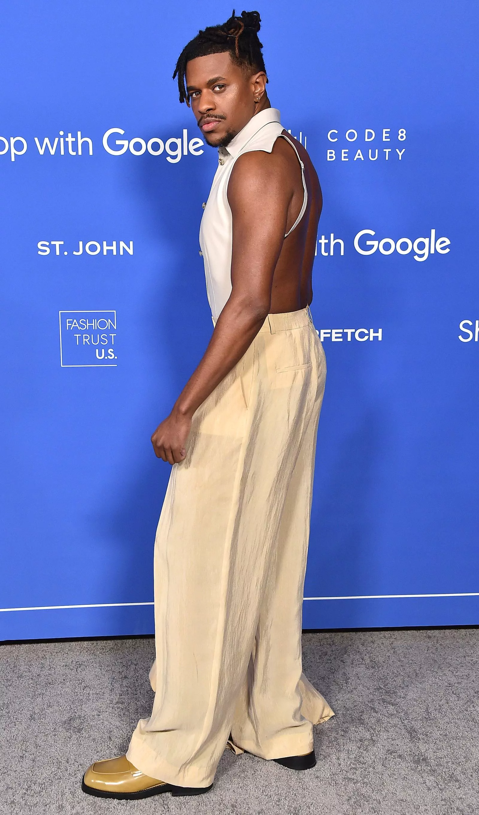 Jeremy Pope at the 2023 Fashion Trust US Awards in Hollywood on March 21, 2023.