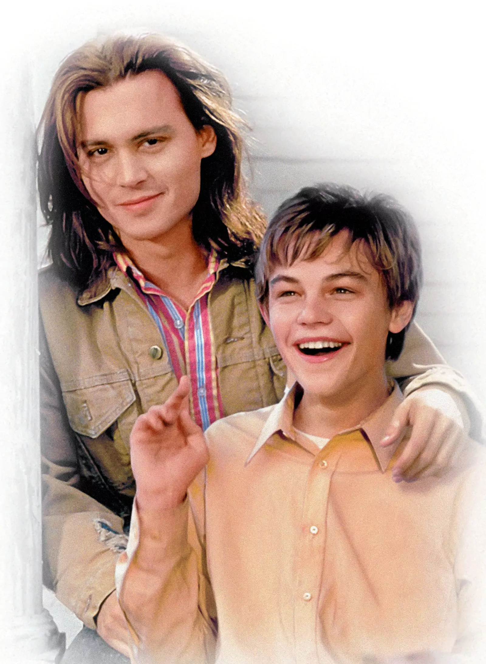 Johnny Depp and Leonardo DiCaprio in What's Eating Gilbert Grape, 1993