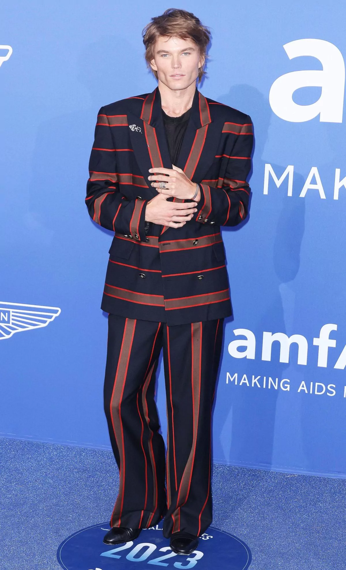 Jordan Barrett at the amfAR Gala Dinner in Cannes, May 25, 2023.