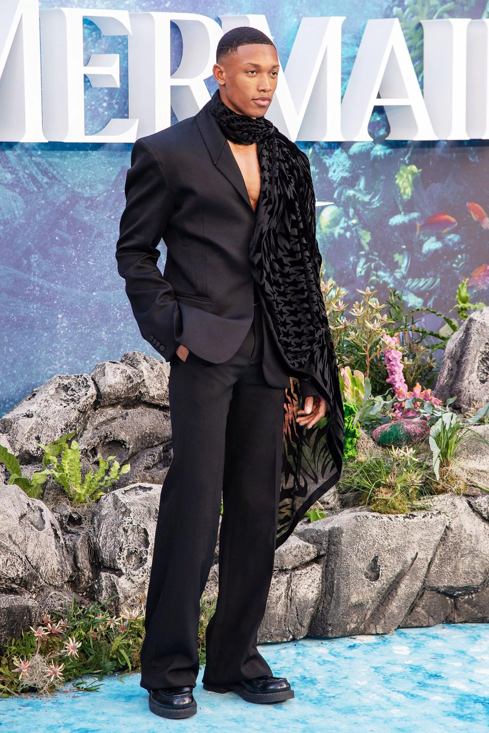 Ebenez Brown at the premiere of the live-action remake of the cartoon Ebenez Brown at the premiere of the live-action remake of the cartoon