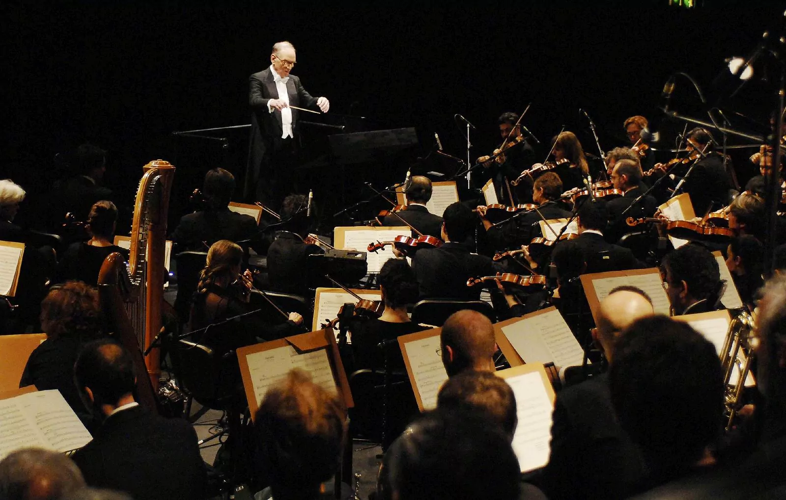Ennio Morricone performs his classic film scores at the Hammersmith Apollo Theater in London, December 1, 2006.