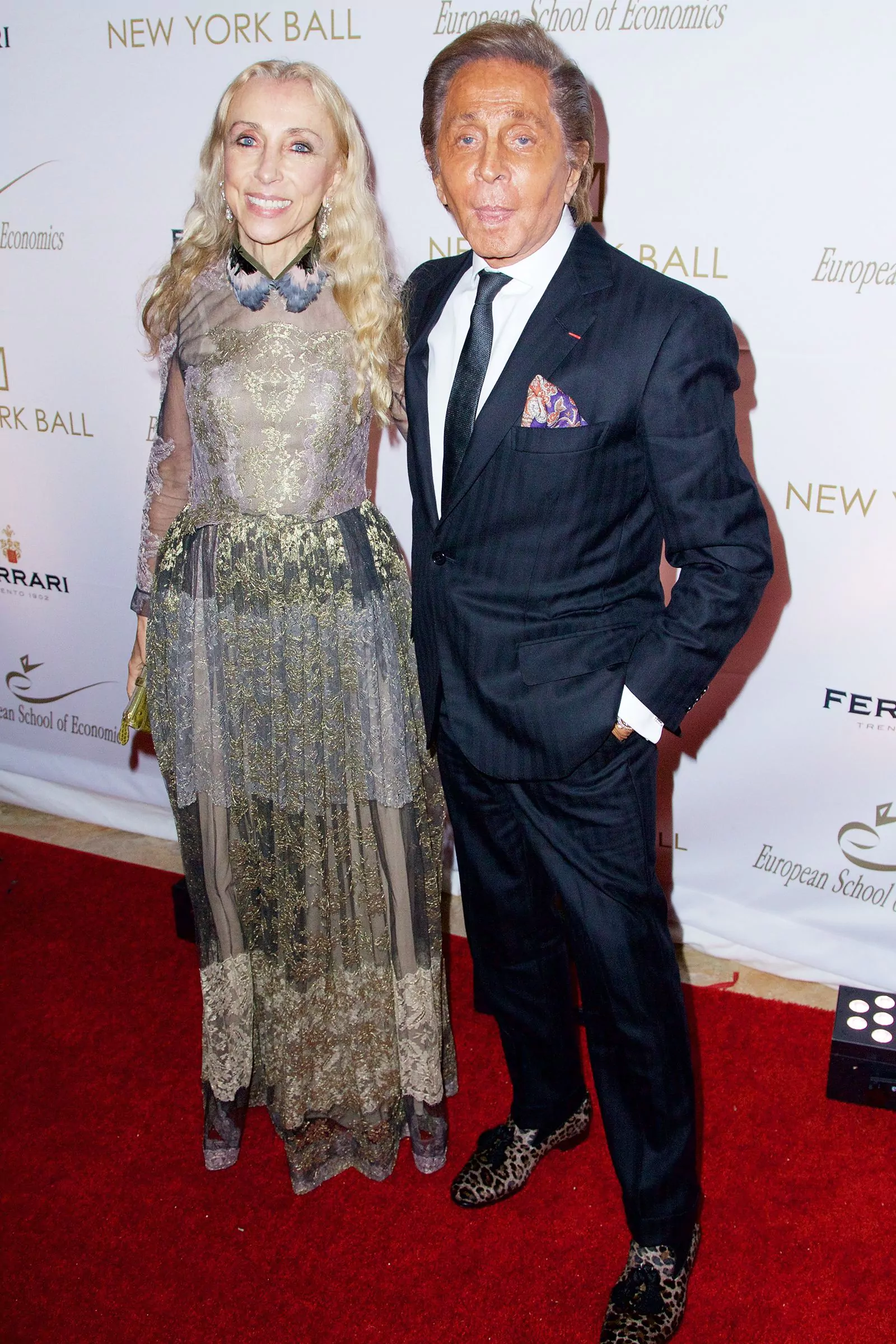 Franca Sozzani and Valentino Garavani at The New York Ball, November 19, 2014
