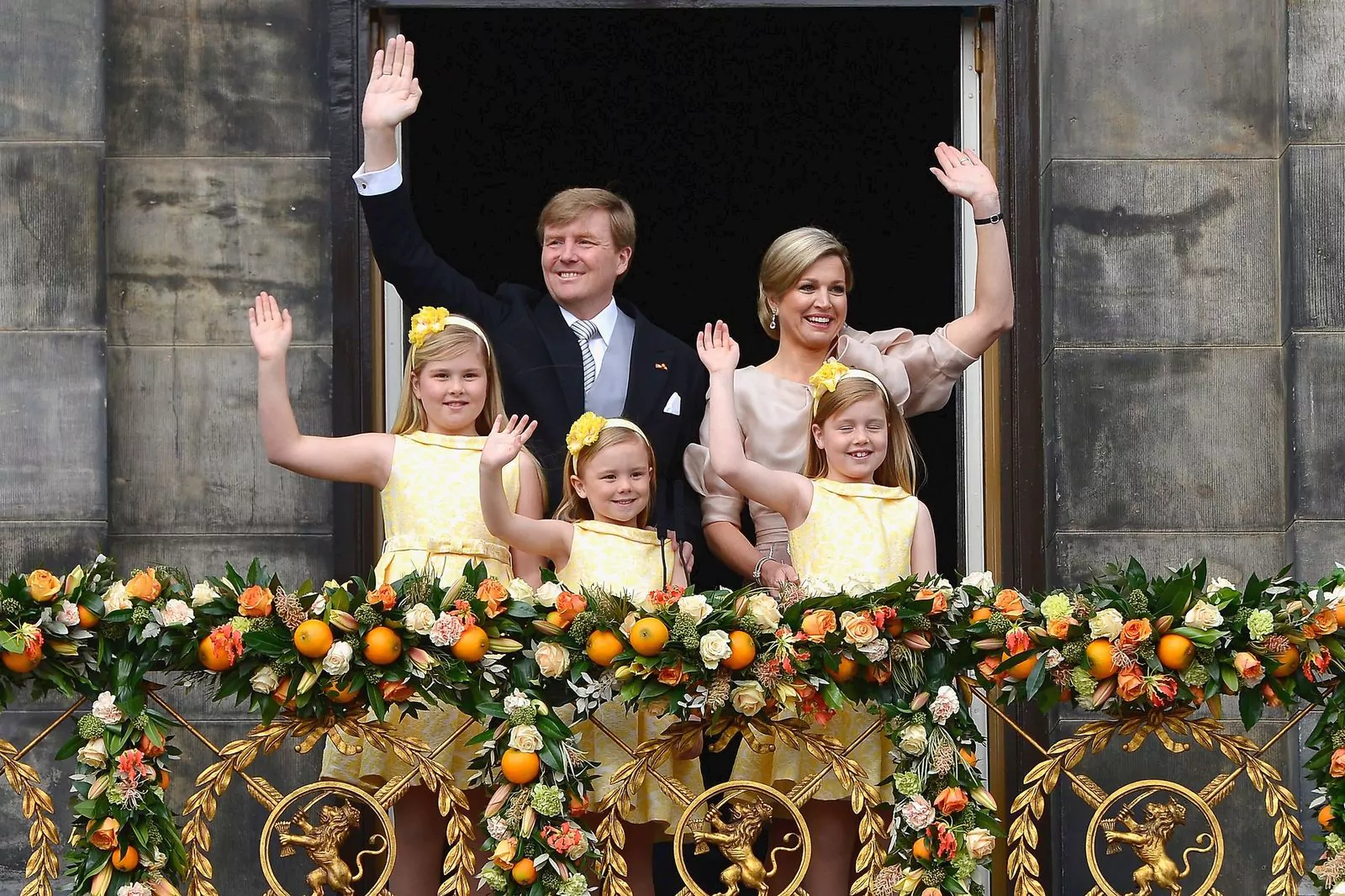 King Willem-Alexander and Queen Maxima with their daughters: Princesses Catharina Amalia, Ariana and Alexia