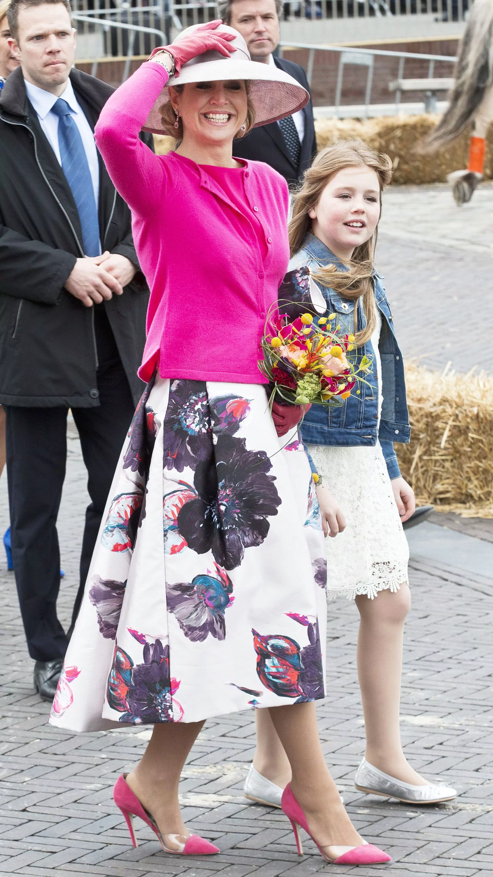 Queen Maxima with her daughter Princess Alexia at the King's Day celebrations in Zwolle, the Netherlands, April 27, 2016.