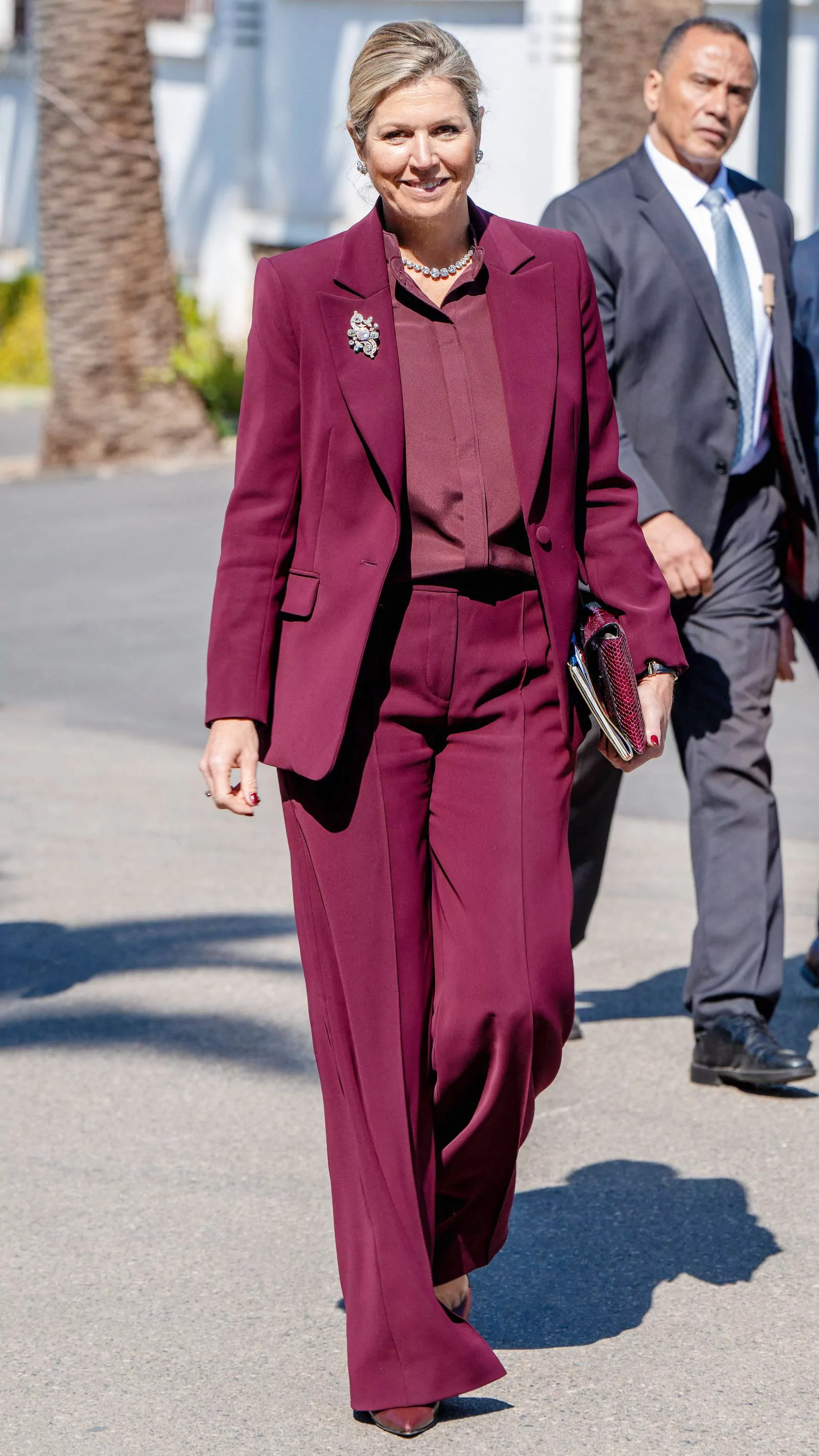 Queen Maxima during her visit to the Ministry of Economy and Finance in Rabat on the final day of a three-day visit to Morocco, March 22, 2023.