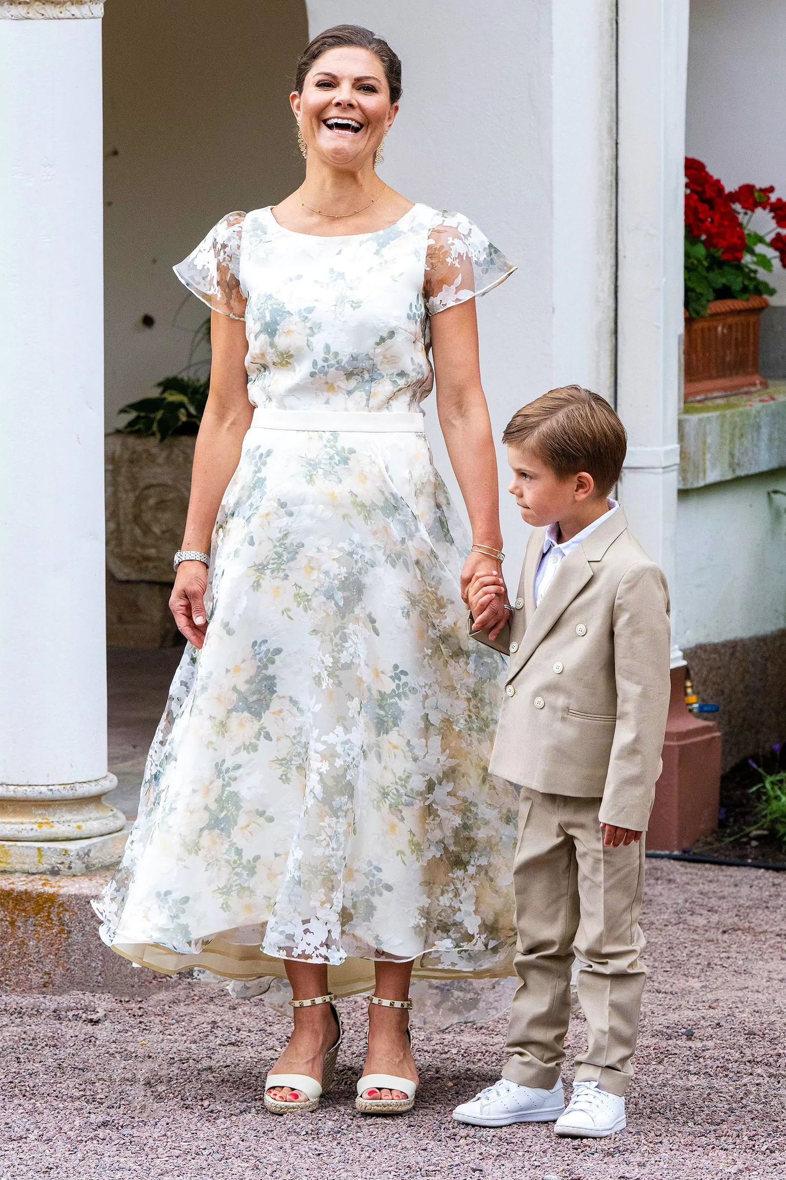 Crown Princess Victoria and Prince Oscar during the Crown Princess's 45th birthday celebrations in Åland, Sweden, July 14, 2022.