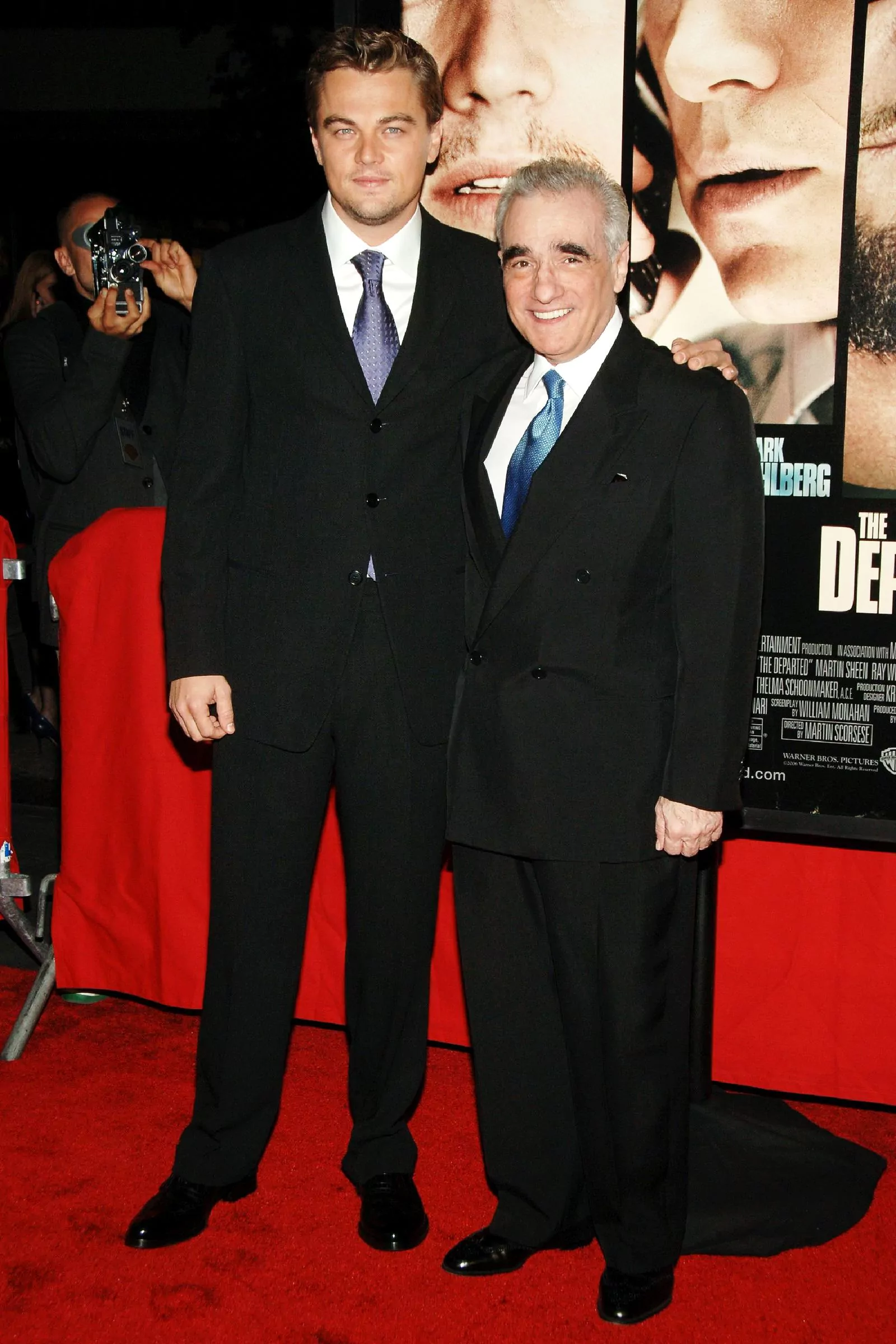 Leonardo DiCaprio and Martin Scorsese at the premiere of The Departed in New York, September 26, 2006.