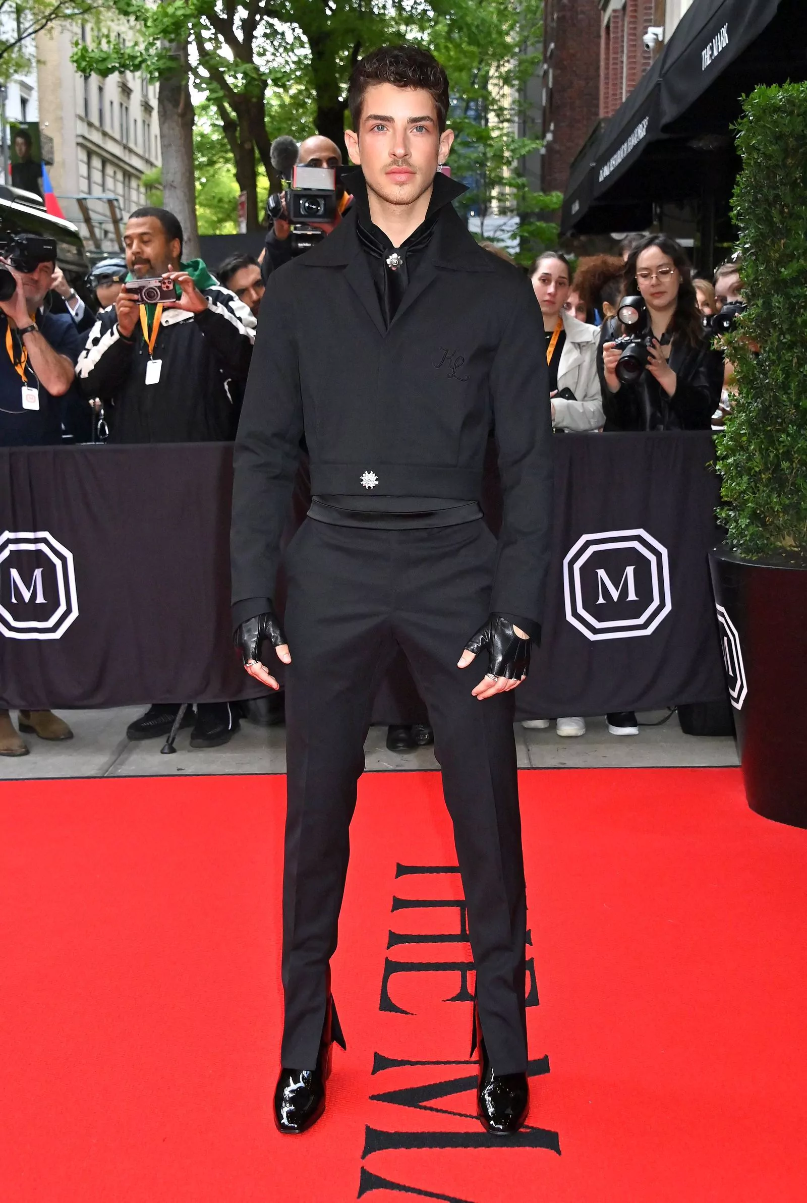 Manu Rios Fernandez at the 2023 Met Gala, May 1, 2023 Manu Rios Fernandez leaves The Mark Hotel before attending the Costume Institute Ball, May 1, 2023.