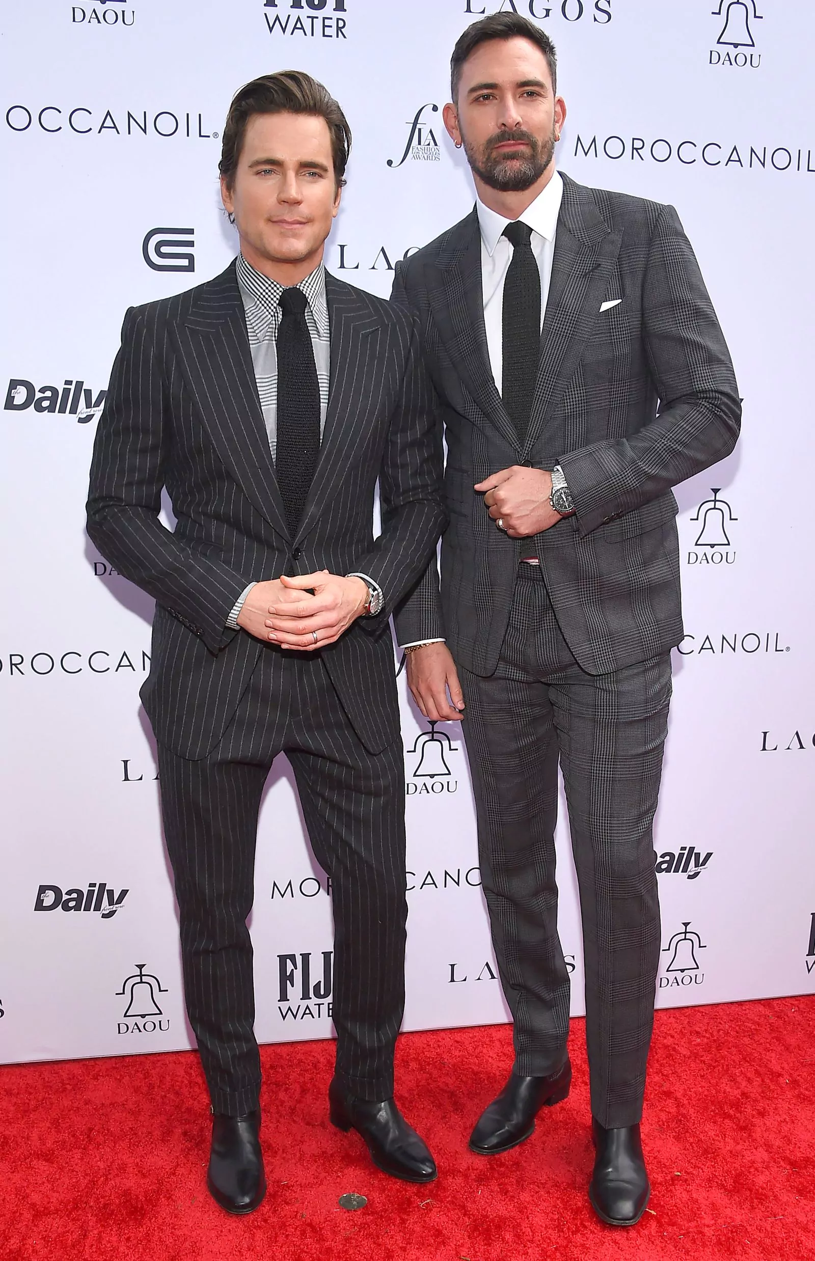 Matt Bomer and Warren Alfie Baker attend The Daily's Fashion LA Awards 2023 in Beverly Hills on April 23, 2023.
