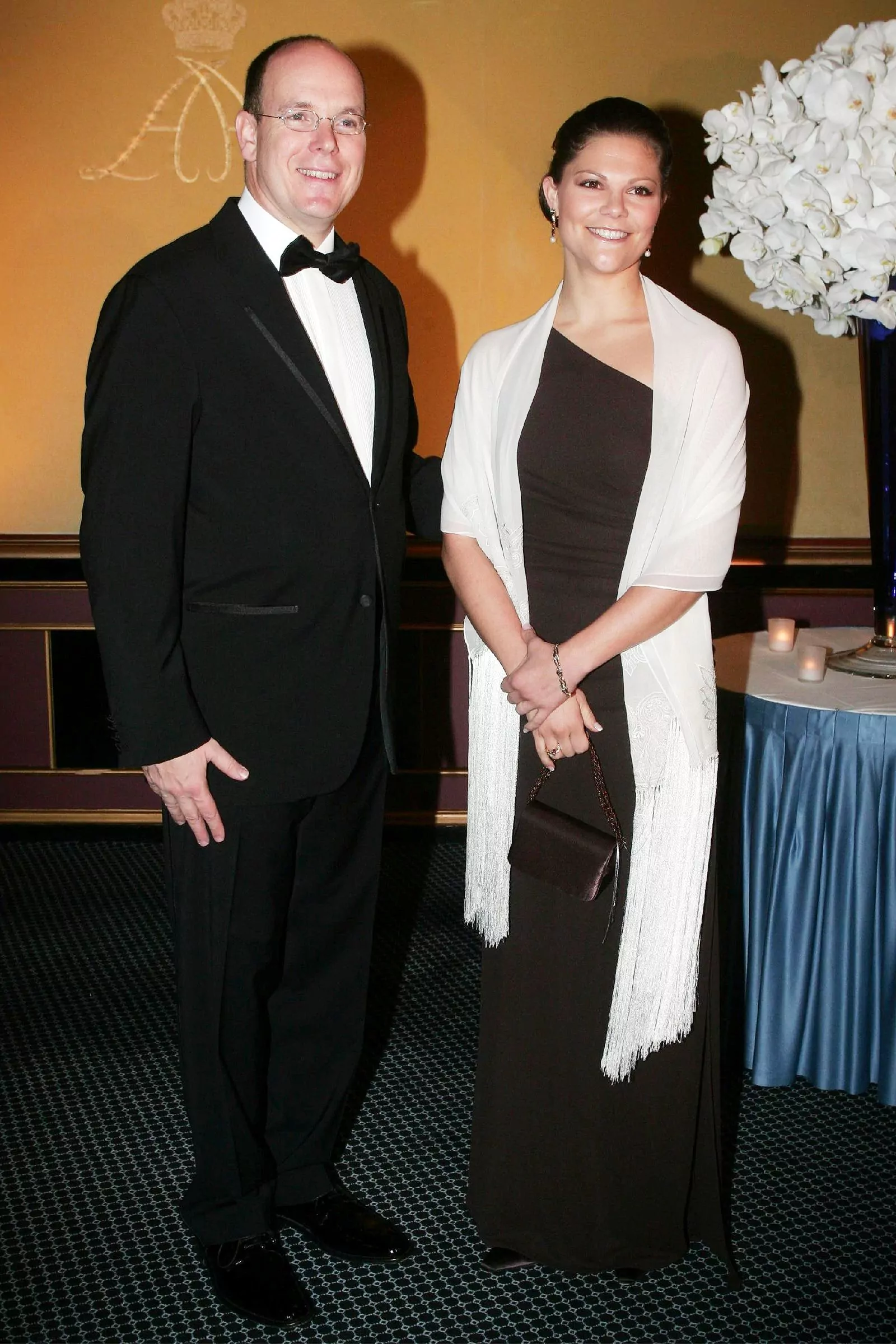 Prince Albert and Princess Victoria at a ceremony marking the official appointment of Prince Albert as Ruler of Monaco, November 17, 2005.
