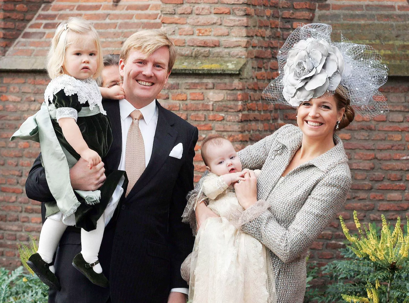 Prince Willem-Alexander and Princess Maxima at the christening ceremony of Princess Alexia in Wassenaar, 18 November 2005.