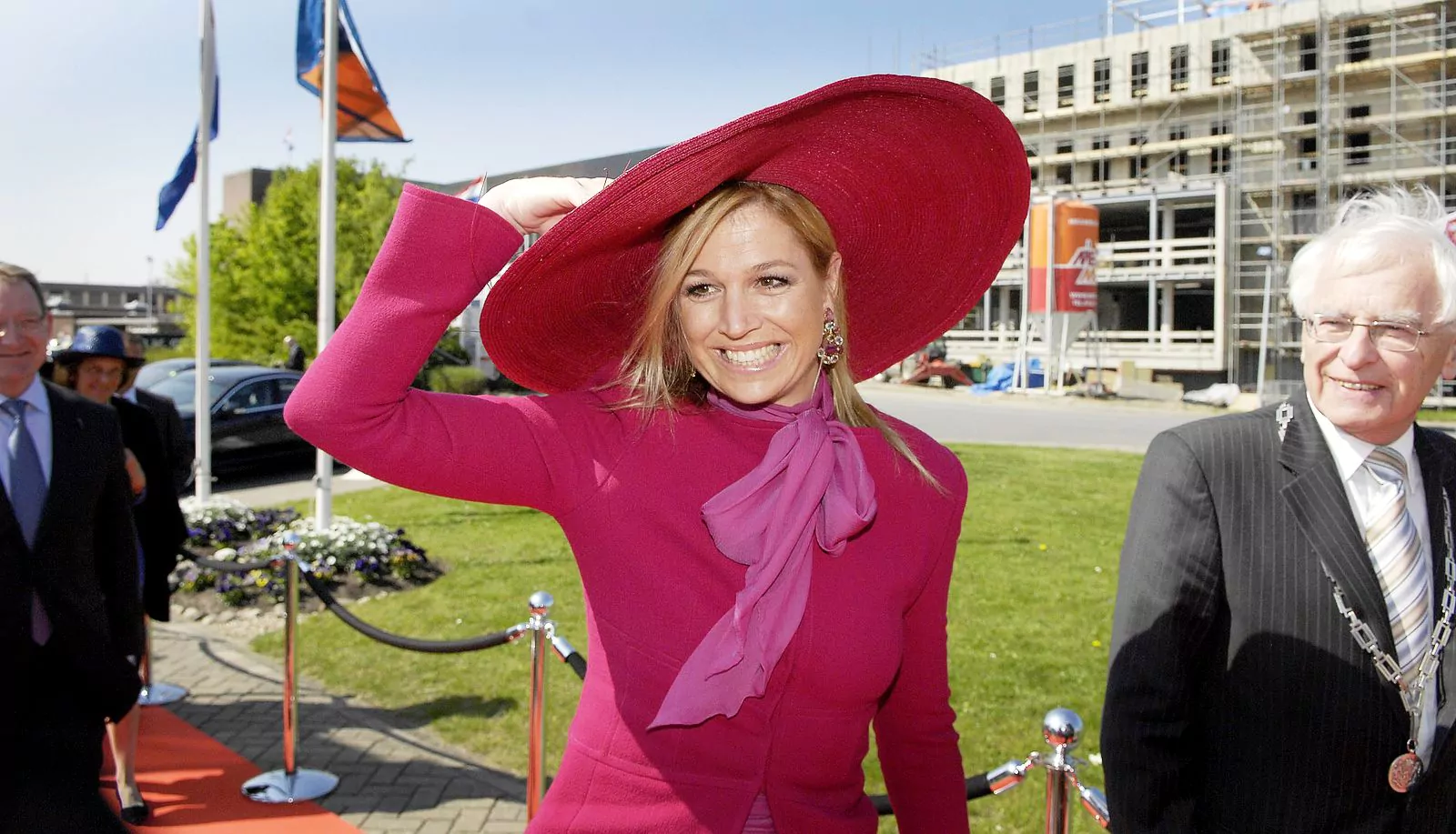 Princess Maxima at the naming ceremony of the new tug VOX Maxima in Rotterdam, April 24, 2009.