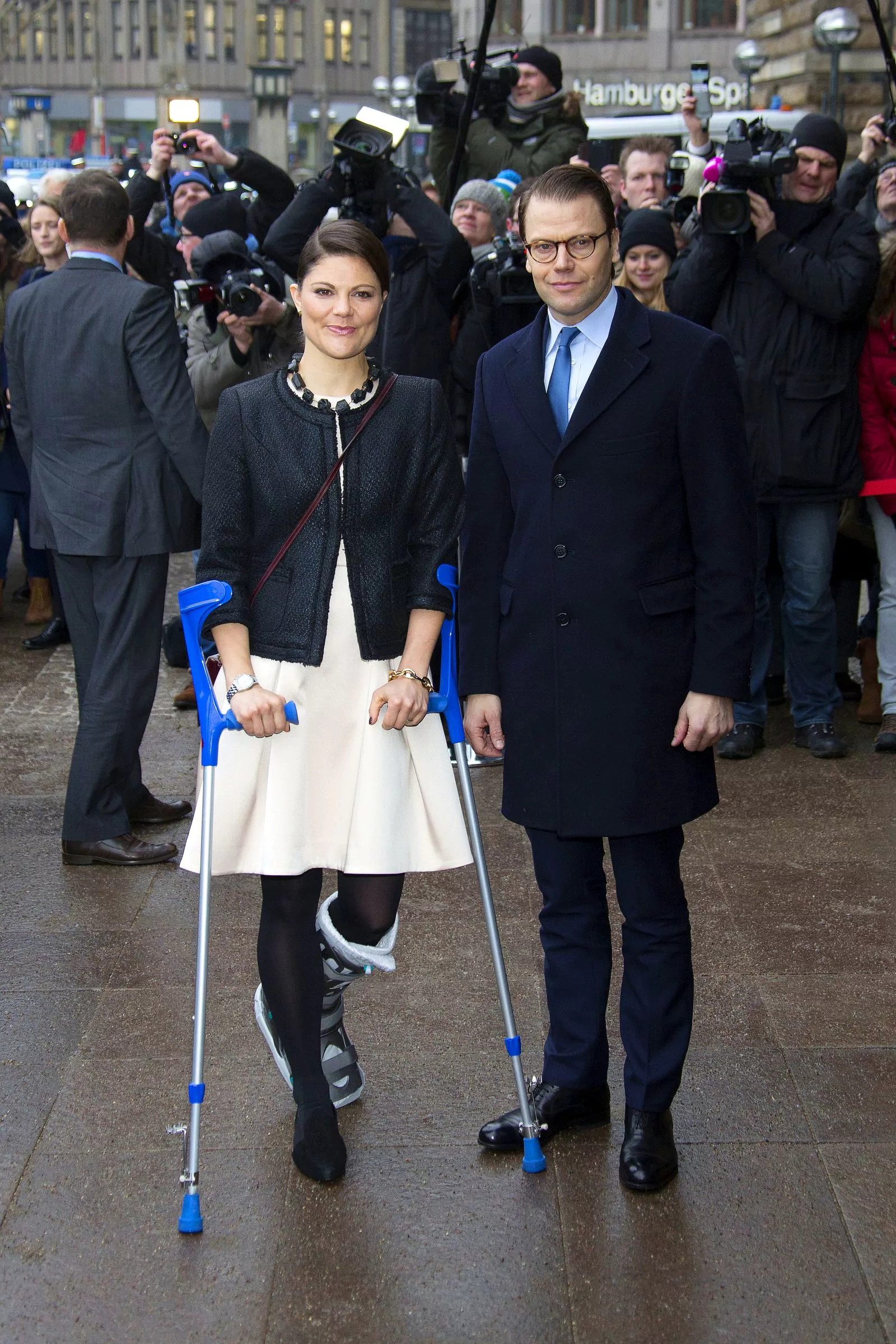 Princess Victoria and her husband Prince Daniel in Hamburg, 28 January 2014