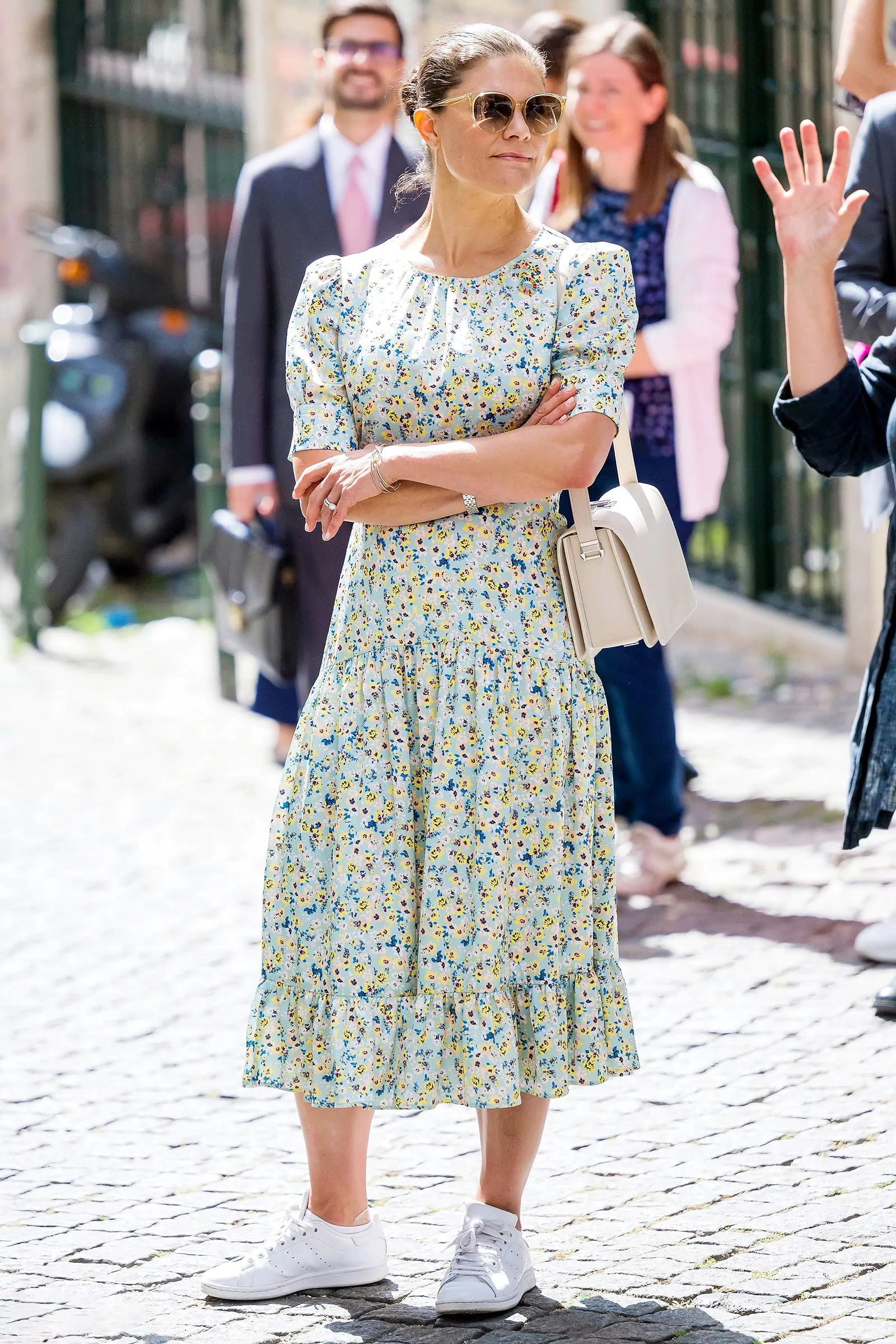 Princess Victoria on a tour of the Old City as part of the United Nations conference in Lisbon, June 29, 2022.