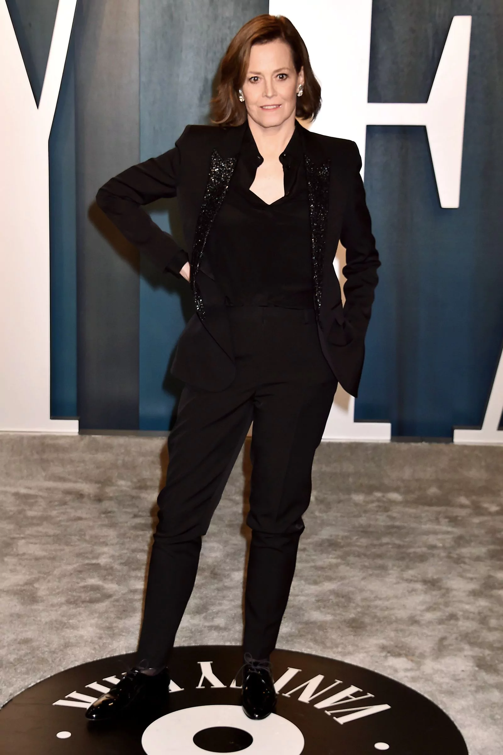 Sigourney Weaver at the Vanity Fair Oscar Party in Beverly Hills on February 9, 2020.