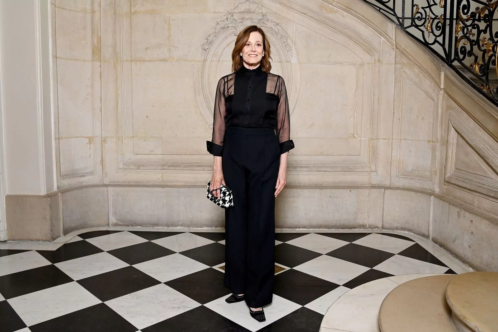 Sigourney Weaver at the Christian Dior Haute Couture fall-winter 2022-23 show during Paris Fashion Week, July 4, 2022.