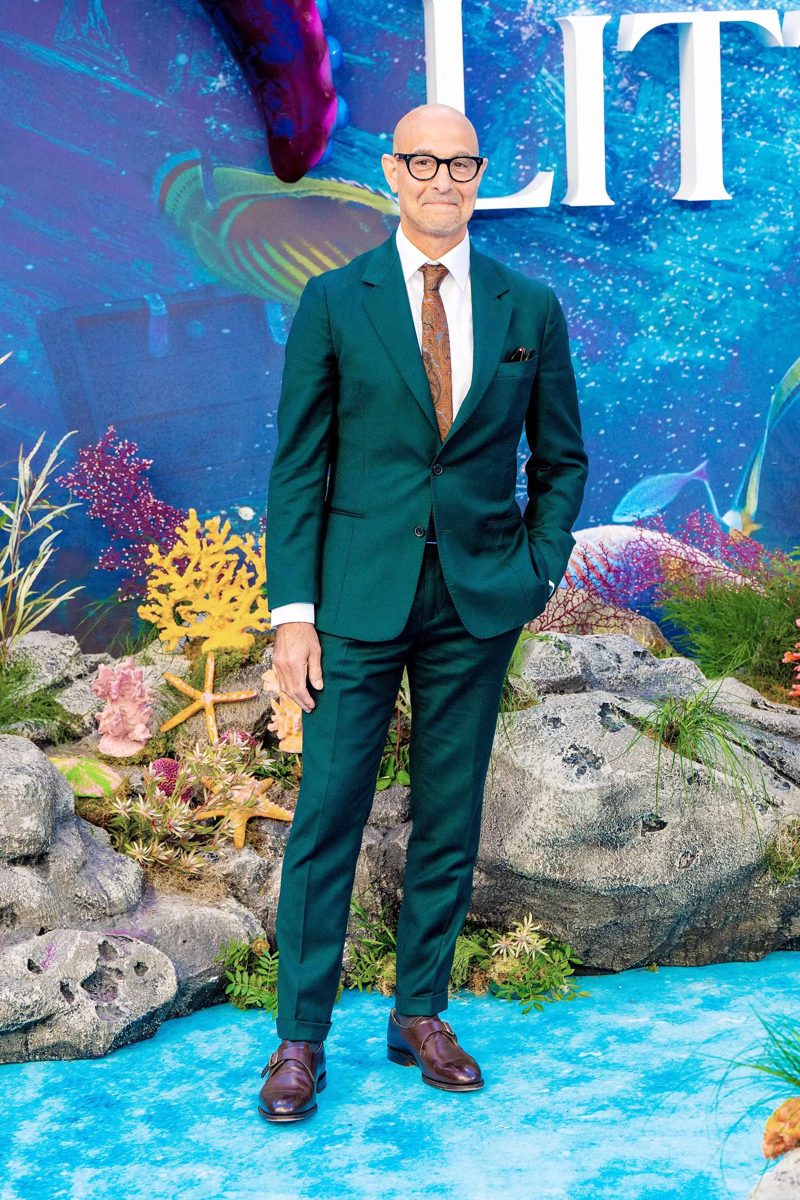 Stanley Tucci at the premiere of the live-action remake of the cartoon Stanley Tucci at the premiere of the live-action remake of the cartoon