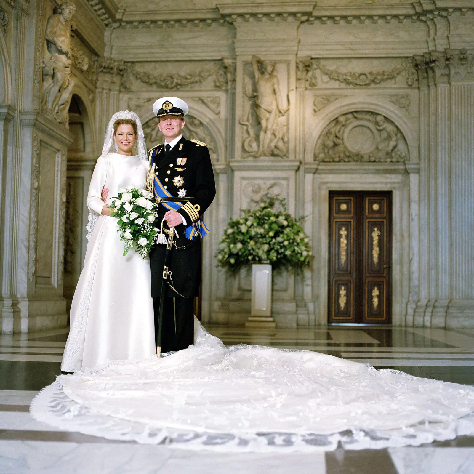 Wedding portrait of Prince Willem-Alexander and Princess Maxima