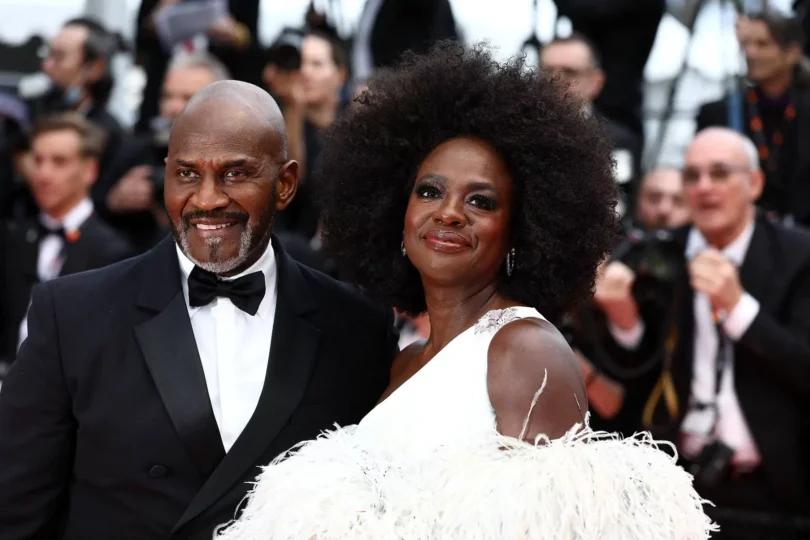 Viola Davis with her husband Julius Tennon at the premiere of the film